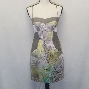 Hype Size 6 Small Dress Mini Silk Linen  Cotton Cocktail Wedding Guest Sundress